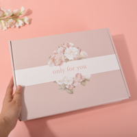 Boîtes d'expédition personnalisées en gros Livraison gratuite Petite boîte d'expédition rose en carton ondulé avec logo personnalisé