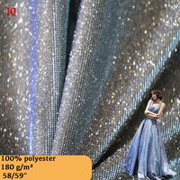 Metallischer Lamé-Strickstoff mit Glitzer, 100% Polyester für Kostüme, Tanzkleidung, besondere Anlässe.
