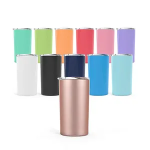 Skinny Mini Insulated Tumbler for Coffee and Tea, 12 oz | Double Wall Vacuum Sealed - various color