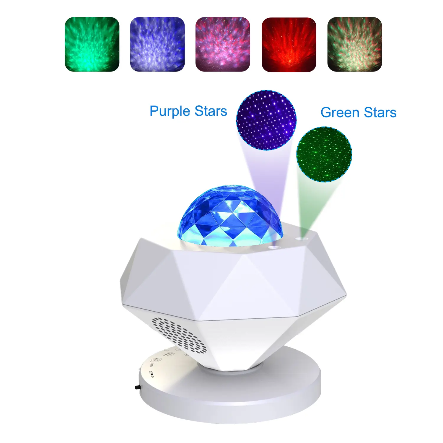 2021 Newest Design White Music USB Led Laser Star Starry Sky Aurora Galaxy Projector Light