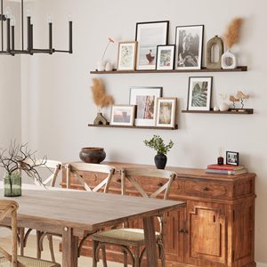 Bán hàng nóng khung ảnh hiển thị bằng gỗ nổi Kệ mộc mạc rắn gỗ Wall Mount hẹp hình ảnh gờ kệ cho phòng khách - Product Image 3