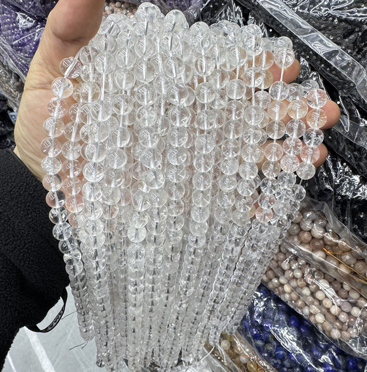 Wholesale 4mm 6mm 8mm 10mm Natural Clear Quartz Beads Natural Crystal Beads Strand for Jewelry Making