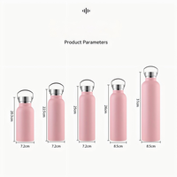Bouteille Thermos en Acier Inoxydable Multi-Tailles (350ml, 1000ml) à Large Ouverture, Isotherme Sous Vide, avec Poignée, Anti-Fuite, pour Voyage (6-12)