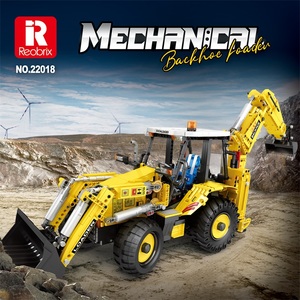 Ensemble de blocs de construction Reobrix 2231 pièces, chargeuse-<span class=keywords><strong>pelleteuse</strong></span> RC, véhicule de construction électrique télécommandé, jouet électronique - Product Image 2