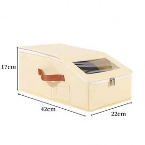 Foldable Baseball Cap with Lid Dust-proof Zipper Non Woven Fabric Multifunctional Square Hat <b>Storage</b> <b>Box</b> Large Capacity - Product Image 6