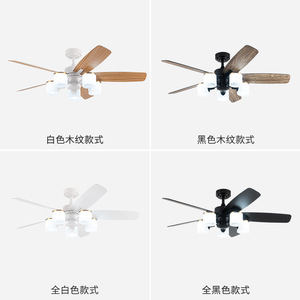 <b>Ceiling</b> <b>Fan</b> Light With Led Lights Flush Mount 5 Blades For Living Room Bedroom Dining Room Vintage Minimalist Design - Product Image 1
