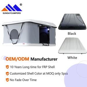 Tente à coque dure sur le toit des campeurs du dimanche Tente <span class=keywords><strong>pop</strong></span>-up à coque en fibre de verre automatique Suv 4x4 pour le camping - Product Image 4