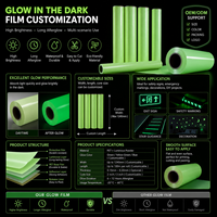 Película Luminosa de Seguridad contra Incendios Personalizada, Rollo de Vinilo Fotoluminiscente para Señalización de Rutas de Salida