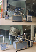 Machine automatique de remplissage et de scellage de tubes avec chauffage interne, refroidisseur et alimentateur automatique pour l'emballage de crèmes et pâtes cosmétiques en tubes
