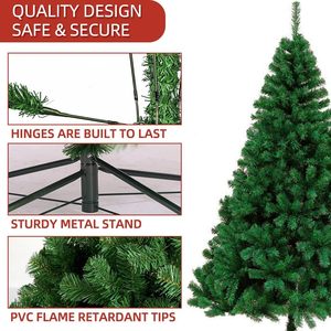Vente en gros de décorations de Noël artificielles bon marché, arbres de Noël réalistes pré-éclairés à charnières de qualité supérieure - Product Image 4