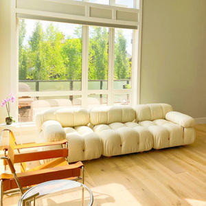 Mobili per camera da letto set di divani di lusso soggiorno divano componibile moderno grigio teddy tessuto modulare mario bellini sofa - Product Image 5