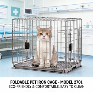 Cage pliable pour animaux de compagnie, modèle 2701, écologique, confortable et facile à nettoyer |   Pour chiens, chats, lapins, poulets, canards et oies - Product Image 2
