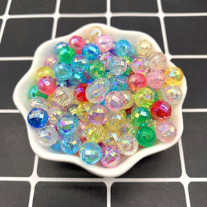 Acrylic <b>Loose</b> <b>Beads</b> Wholesale 6/8/10MM UV Plated Faceted Earth <b>Beads</b> for DIY Jewelry Accessories - Product Image 6