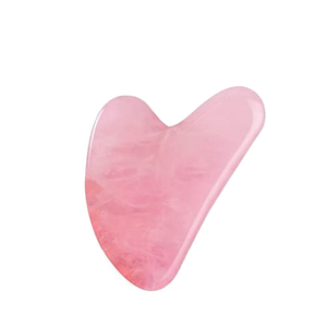Superiore di vendita di alta qualità naturale di <span class=keywords><strong>giada</strong></span> massaggio <span class=keywords><strong>pietra</strong></span> <span class=keywords><strong>rosa</strong></span> quarzo viso Gua Sha strumento per il viso, occhi, collo - Product Image 5