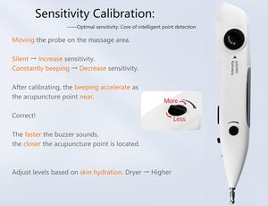 Lápiz de Electroacupuntura Blanco, Dispositivo de Terapia de Meridianos, Herramienta de Masaje Corporal con Pantalla Digital para Uso Doméstico - Product Image 6