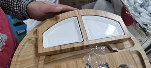 Grande <span class=keywords><strong>planche</strong></span> à fromage et couteau en bambou personnalisables - Product Image 6