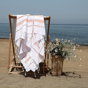 Serviettes d'été de haute qualité en éponge tropicale Peshtemal Fouta | Serviettes turques 100% coton douces à séchage rapide personnalisées par OEM - Product Image 4