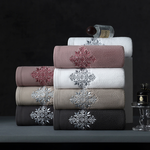 Ensemble <span class=keywords><strong>de</strong></span> serviettes <span class=keywords><strong>de</strong></span> luxe 100% coton avec broderie florale ornée, serviettes ultra douces et absorbantes pour salle <span class=keywords><strong>de</strong></span> <span class=keywords><strong>bain</strong></span>, hôtel, spa, vente en gros - Product Image 1