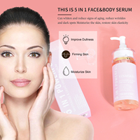 Sérum Visage Anti-âge Éclaircissant 5-en-1 OEM ODM à l'Acide Ferulique, Acide Hyaluronique, Niacinamide, Rétinol et Vitamines C pour Peaux Foncées