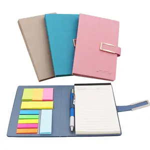 Promotional Gifts fashionable design custom Logo Sticky Notes Memo Pad with bookmark and magnet closure