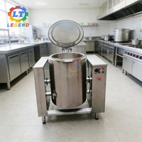 Marmite basculante certifiée CE avec thermostat 100L-500L |   Marmite de cuisson en acier inoxydable 304 à double enveloppe pour sauces, soupes, confitures et ragoûts