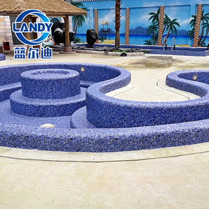 แผ่นรองพื้นสระว่ายน้ำ Randy Pool Membrane 1.5 มม. PVC ลายหินอ่อนแซฟไฟร์ พร้อมเม็ดกันลื่นรูปทรงไม่สม่ำเสมอ - Product Image 1