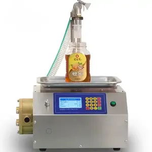 50-500ml Pneumatic Semi-automatic piston Paste gel honey and liquid filling machine with single and double nozzles