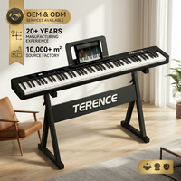 Clavier de piano moderne X88d à 88 touches avec écran LCD et fonction d'enregistrement pour les services religieux, la formation et les instruments de musique