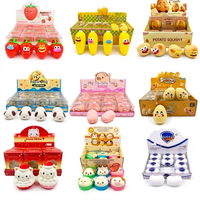 Jouet Squishy Croustillant en Blocs de Construction Mixtes Faits Main ASMR Anti-Stress Sonore (Gâteau aux Fruits, Frites) – Cadeau