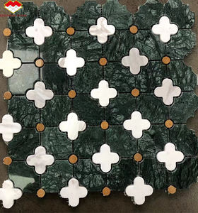 Modern Marble Flower Shape Designs Thassos White Marble <strong>Sunflower</strong> <strong>Mosaic</strong> Flower Leaf <strong>Mosaic</strong> - Product Image 6