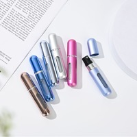 Voyage de luxe taille 5ml Portable Mini cylindre atomiseur de parfum vide rechargeable cristal bouteille en verre diffuseur de pulvérisation en aluminium