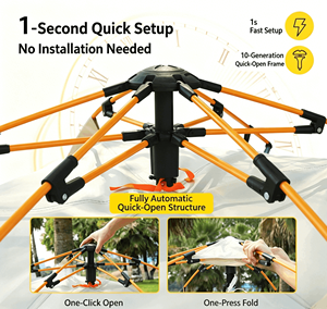 Tente de randonnée compacte en nylon ultralégère pour 2 personnes, respirante, anti-moustiques, 3 saisons, idéale pour les excursions en <span class=keywords><strong>montagne</strong></span> - Product Image 2