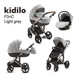 <span class=keywords><strong>Passeggino</strong></span> Trio Kidilo con Seduta Alta per Neonati Leggero Pieghevole Bidirezionale con Ammortizzatore e Doppio Cestello - Product Image 5