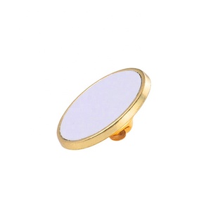 Bouton Rond Métallique Doré à Personnaliser par Sublimation avec Logo, Badge Nom Argenté à Créer Soi-même - Product Image 6