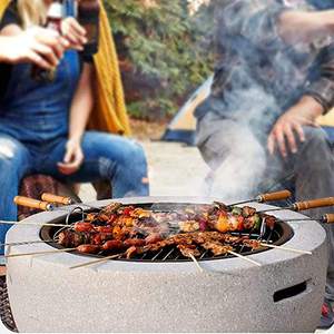 Brasero Moderno de Gas Propano con Pantalla Antichispas y Construcción de Hormigón para Uso en Exteriores - Product Image 4