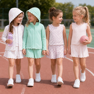 Ensemble de vêtements de yoga pour filles, veste à capuche, haut à manches longues et jupe superposée pour jouer, danser et faire du sport - Product Image 4