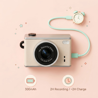 Mini caméra tendance avec objectif HD 720P, résolution vidéo 1080P, qualité d'image nette, caméra compacte à brancher et à utiliser