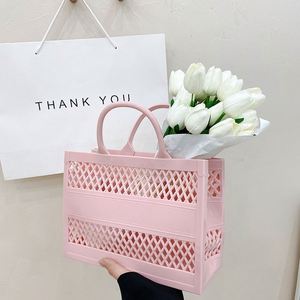 2023 Hot Sale Women Wholesale Beach Waterproof Tote Bags Custom Summer <b>Large</b> Fashion Silicone Bag - Product Image 2
