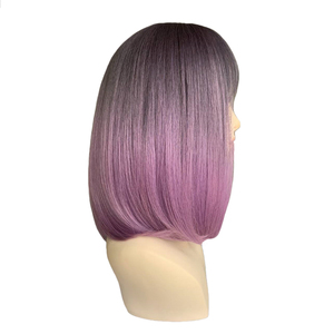 Perruque courte et droite pour femme avec frange, en fibre synthétique haute température, style Lisa bob, perruque de cosplay fabriquée à la machine - Product Image 3
