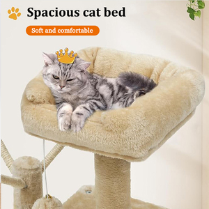 <span class=keywords><strong>Arbre</strong></span> à <span class=keywords><strong>chat</strong></span> en <span class=keywords><strong>bois</strong></span> massif de luxe personnalisé, nid tissé, 100% sisal naturel, <span class=keywords><strong>arbre</strong></span> à <span class=keywords><strong>chat</strong></span> d'intérieur pour grimper - Product Image 2
