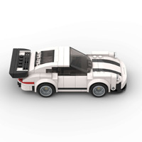 Compatible avec les briques de marque, voiture de course de luxe MOC, jouets éducatifs à assembler soi-même pour enfants, blocs de construction en plastique ABS