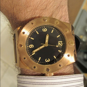 Montre de luxe vintage pour homme <span class=keywords><strong>Formil</strong></span> Top Branded Bronze, bracelet en cuir véritable italien, cadran en cristal saphir, style sport et mode - Product Image 1