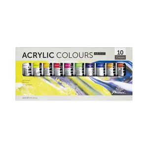 Phoenix 10 Colours 22ml Artist Grade Custom Combination Art Paints Kit Acrylic Paint Color