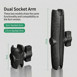 VIN mount 9 cm aluminum dual socket arm for 1" ball mount, compatible with Ram mount VIN-B-9 - Product Image 6