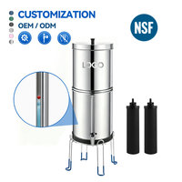 Système de filtration d'eau par gravité en acier inoxydable HONG HUI NSF/ANSI 42&372 Outdoor LT-1.5B 1,5 gallons avec robinet à visiographe