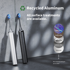 Recycle Aluminum Handle <strong>Pressure</strong> <strong>Sensor</strong> Turn ON/OFF Rechargeable <strong>Electric</strong> Sonic <strong>Toothbrush</strong> <strong>with</strong> Transparent Brush Head - Product Image 6