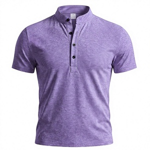 Men's for O-Neck Short Sleeve Knitted T-Shirt Regular Fit Casual Solid Color Regular Length Summer 200 Grams Breathable - Product Image 3