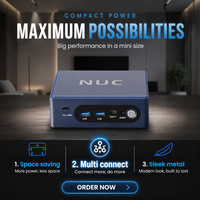 Mini PC Ultra Compacto Intel N150, 32GB RAM, 512GB SSD, USB3.2, LAN 1000M, Win11 Pro, 4K Gaming, Oficina en Casa, Escritorio