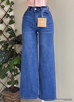 Jean cargo en denim décontracté coupe ample et large pour femme, taille haute, longueur intégrale, en coton et élasthanne, collection printemps