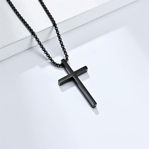 Fashion United States Normal <b>Cross</b> Charm New Hot-selling Simple Plain Prayer Ankh Necklace - Product Image 3